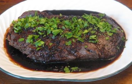 Flat-Iron Steak au Poivre Recipe